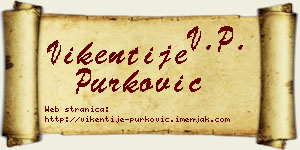 Vikentije Purković vizit kartica